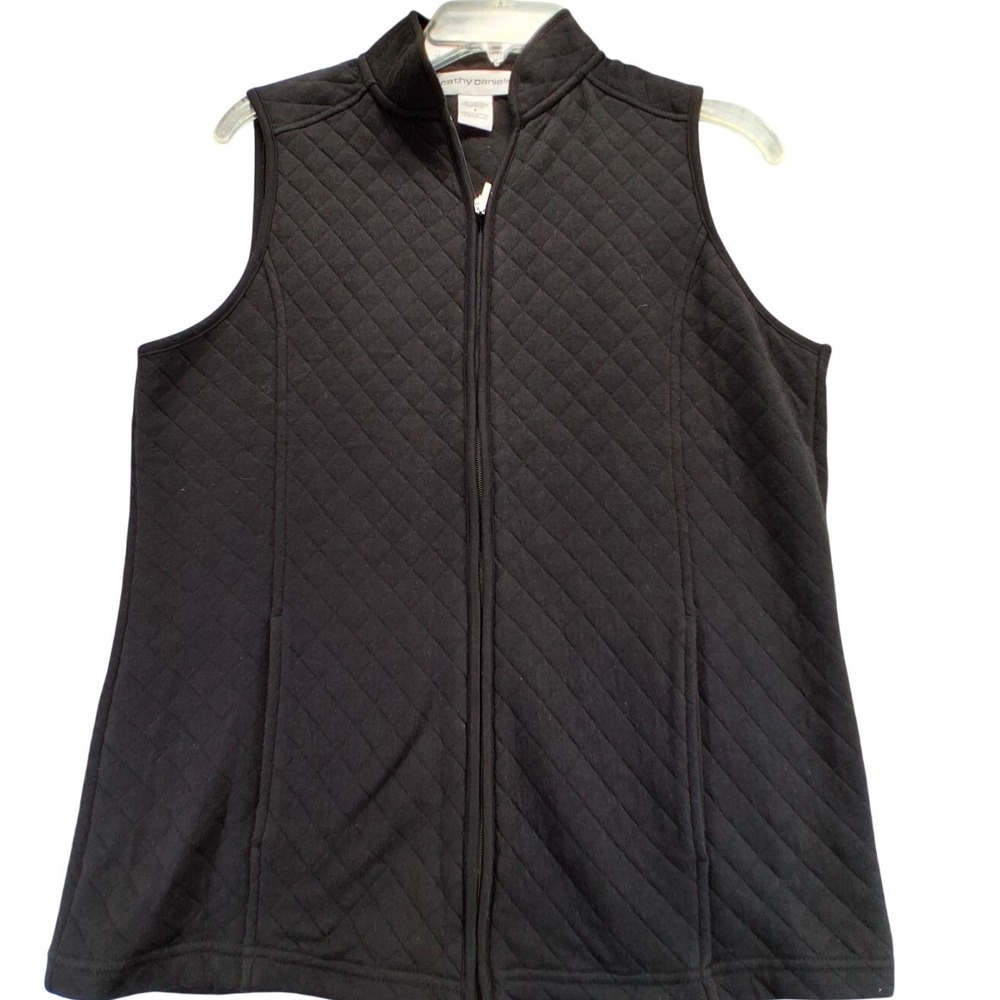 Cathy Daniels Women's Lightweight Zip-Up Vest Jacket Blackโ Size S